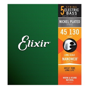 エリクサー ELIXIR 14202 5string Light Long Scale 45-130 5弦ベース用セット弦×2セット