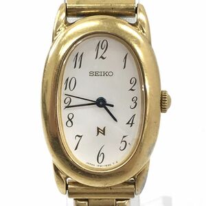 SEIKO セイコー ノイエ 腕時計 1F21-5B70 クオーツ アナログ オーバル ゴールド コレクション おしゃれ シンプル 電池交換済 動作確認済
