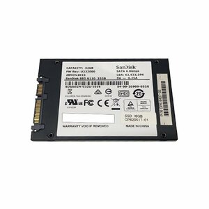 中古 2.5インチ内蔵 SATA SanDisk SSD16GB SDSA6GM-032G-1016 代引き可 中古正常動作品 3個セット