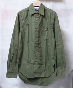 Nigel Cabourn AUTHENTIC ナイジェルケーボン 英国製 WW2 BRITISH ARMY SHIRT ブリティッシュ アーミー シャツ 44 デッドストック生地