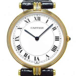 Cartier(カルティエ) 腕時計 ヴァンドームトリニティ レディース K18スリーカラーベゼル/アリゲーターベルト 白