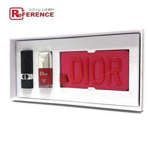 未使用 Dior ディオール マニキュア リップ 口紅 セット ノベルティ ロゴ ネームタグ ピンク レディース【中古】