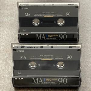 1903T TDK MA 90分 メタル 2本 カセットテープ/Two TDK MA 90 Type IV Metal Position Audio Cassette