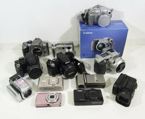 まとめ デジタルカメラ CANON/SONY/Nikon/OLYMPUS/FUJIFILM/PENTAX/RICOH/MINOLTA その他 デジカメ ムービー 12台 現状品(ジャンク扱い)