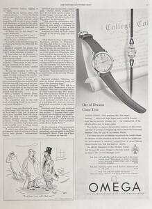 稀少・時計広告！1955年オメガ 時計広告/Omega Automatic Watch/N