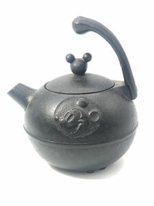 ★人気★　南部鉄瓶　 ディズニー ミッキーデザイン　茶器　煎茶道具　 茶道具 　急須 　重さ約1040g　 アンティーク　A2