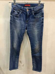 RED CARD / レッドカード LIBERTY XX 25423 AKM スキニーデニムパンツ SIZE 22 ストレートシルエット インディゴブルー USED １