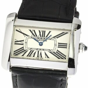 ベルト訳あり カルティエ CARTIER W6300655 タンクディバンLM クォーツ メンズ 箱・保証書付き_762775