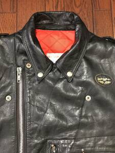 ７０ｓ ビンテージ ルイスレザー Lewis Leathers AVIAKIT ブロンクス Bronx レザー ライダース ジャケット 42 黒 ブラック 英国製 England