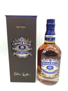 0510-003T?6158 お酒 40% 700ml CHIVAS REGAL シーバスリーガル　18年 GOLD SIGNATURE ウイスキー 未開栓 箱有り