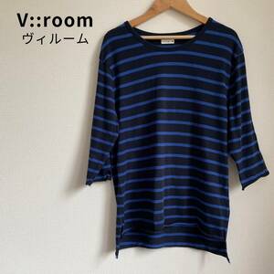 V::room ヴィルーム カットソー ボーダー 長袖 コットン100% 日本製