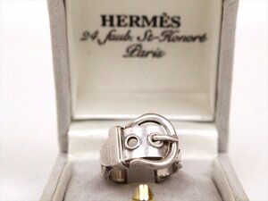 HERMES【エルメス】ブックルセリエリング☆ヴィンテージ☆指輪☆12号☆シルバー925☆ロゴ☆メンズ☆レディース☆ケース付