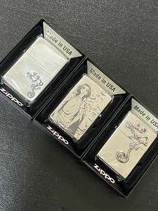 zippo 東京リベンジャーズ 3点 立体メタル 特殊加工 2021年製 2022年製 シルバー タトゥーメタル ドラケン マイキー 花垣武道