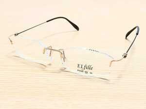 新品　ELfille エルフィーレ　日本製　HOYA ホヤ　メガネ　眼鏡　高級感　オシャレ　上品　ツーポイント　チタン　軽い