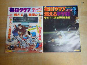 【R3D】毎日グラフ　第48回センバツ高校野球　2冊セット　総集編 激突!燃える甲子園/420選手完全名鑑　1976年