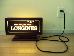 当時物 激レア LONGINES ロンジン 光るディスプレイ 電灯看板 電飾看板 The Elegant watch 腕時計