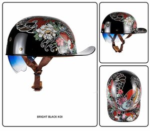【送料無料】ヘルメットバイクヘルメット ジェットハーレー ヴィンテージ ハーフヘルメット ジェットヘルメット M -XXLサイズcdp215