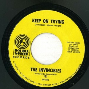 【7inch】試聴　INVINCIBLES 　　(DOUBLE SHOT 131) NOBODY / KEEP ON TRYING