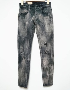 新品！定価１.４万！DENIM＆SUPPLY/RALPHLAUREN/デニム＆サプライ/ラルフローレン/ヴィンテージ加工/スキニーデニムパンツ W61 ブラック/黒