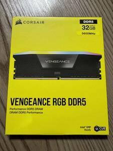 新品未開封未使用Corsair Vengeance RGB DDR5-5600 16GBx2枚 合計32GB cmh32gx5m2b5600c36k RGB発光
