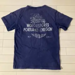 3.12 MWS バイカーTシャツ  ポートランド オレゴン 半袖 ネイビー M