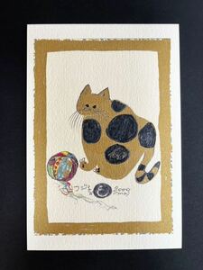 【フジ子・ヘミング】絵柄18種 「猫と」ポストカード 印刷物 絵 額 木製額装31×26cm フジコヘミング 絵柄違&サイズい有