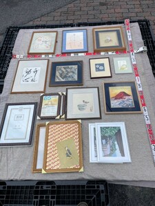 【訳あり品】ジャンク額縁まとめ売り① 色々大量セット　検:絵画額　色紙額　賞状額　空額　芸術家画家書道家　倉庫整理品　在庫処分品