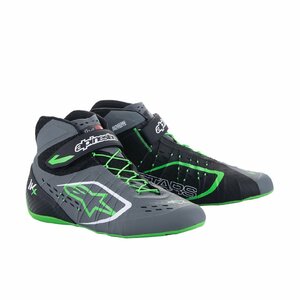 alpinestars(アルパインスターズ) カートシューズ TECH-1 KX V2 SHOES (サイズUSD： 9) 1116 BLACK DARK GRAY GREEN FLUO