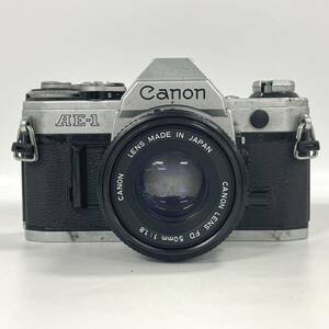 【5K16】1円スタート Canon AE-1 キャノン キヤノン レンズ CANON LENS FD 50mm 1:1.8 一眼レフ フィルムカメラ シルバーボディー 
