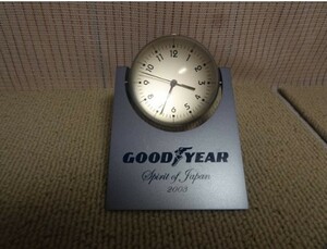 ヴィンテージ GOOD YEAR グッドイヤー ローリングレンズクロック 置き時計 回転時計 アナログ レトロ インテリア 電池付き