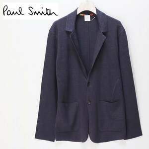 《Paul Smith ポールスミス》新品 春夏 さらりとした肌触り リネンジャージ カーディガンジャケット ニットジャケット L A9952