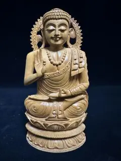 極上彫刻　インド　白檀　仏教美術　仏像  骨董  木像　木製　仏教　密教　置物