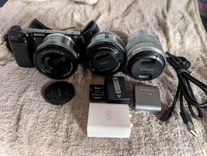 SONY ミラーレスデジタルカメラ NEX-5R　ボディ　レンズ　SELP1650　SELP1650　SEL1855　3本　ジャンク品