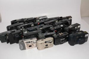 【訳あり】ジャンク コンパクトフィルムカメラ 23個まとめて PENTAX Nikon RICOH など色々 #s7344