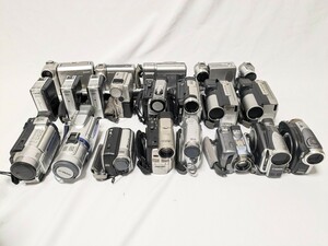 現状 ジャンク扱 ビデオカメラ 大量 まとめ セット SONY Canon Victor SHARP miniDV DVD 21台 セット DCR-PC3 GR-DV VL その他
