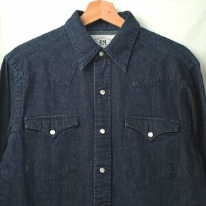 00s OLD RRL ダブルアールエル デニム ウエスタンシャツ M