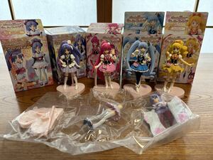 【中古】ハピネスチャージプリキュア　キューティーフィギュア　キュアラブリー、キュアプリンセス、キュアハニー、キュアフォーチュン