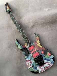 ノーブランド◎Ibanez 風◎エレキギター Jem 77 FP2 Floral Pattern