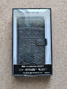 iPhone 13 Pro用 2021 6.1inch 3レンズ　COACH（R）ブックタイプケース／EMBOSSED Black　未開封　R21C093K 未開封