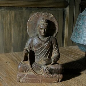 極細工 仏教古美術 仏像 ガンダーラ石仏 Gandhara ガンダーラ美術 石仏 仏像 装飾 置物　装飾　収蔵