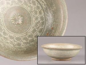 古美術 朝鮮古陶磁器 李朝 高麗 三島 皿 時代物 極上品 初だし品 C5464