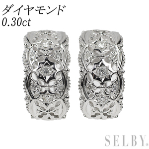 Pt900 ダイヤモンド イヤリング 0.30ct 出品2週目 SELBY