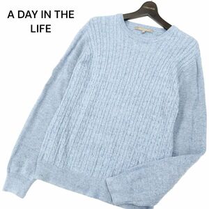 A DAY IN THE LIFE ユナイテッドアローズ 春夏 【コットン★リネン混】 ケーブル ニット セーター Sz.M　メンズ　C4T02069_3#L