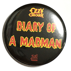 デカ缶バッジ57mm Ozzy Osbourne Diary Of a Madman オジーオズボーン Black Sabbath ブラックサバス