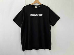 BURBERRY Burberry バーバリー 半袖Tシャツ 半袖 Tシャツ カットソー 丸首 ロゴ コットン トップス メンズ ブラック 黒