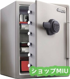 ダブグレー トレイ2個 テンキー式 縦横 耐火 爆売り！金庫 ファイル 56.6L 1時間 A4