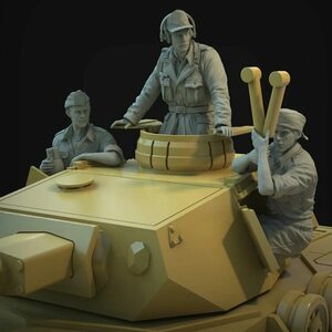 WW2 大戦 パンツァー 兵士3体 1/35スケール ミニチュア 戦車 兵隊 外国兵 レジン 樹脂 未塗装 未組み立て アーミー 樹脂 模型 G582