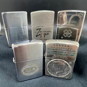 E1065【コンパクト】 ZIPPO／ジッポ. オイルライター. 5点 まとめ. 着火未確認