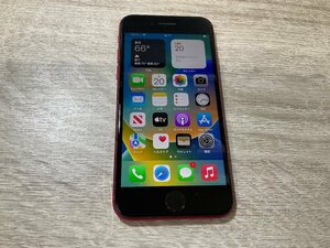 【7837】iPhone SE 第2世代 Red 64 GB SIMフリーバッテリー100％利用制限なし　完動品 1円～スタート