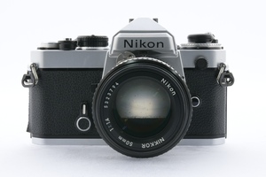 Nikon FE シルバー + AI-S NIKKOR 50mm F1.4 ニコン フィルムカメラ MF一眼レフ 標準レンズセット